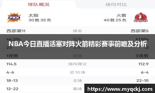 NBA今日直播活塞对阵火箭精彩赛事前瞻及分析